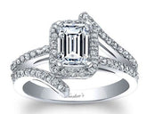 Sterling Silver Semi Mount Ring Setting Round RD Center主石mm - Syzjewelry